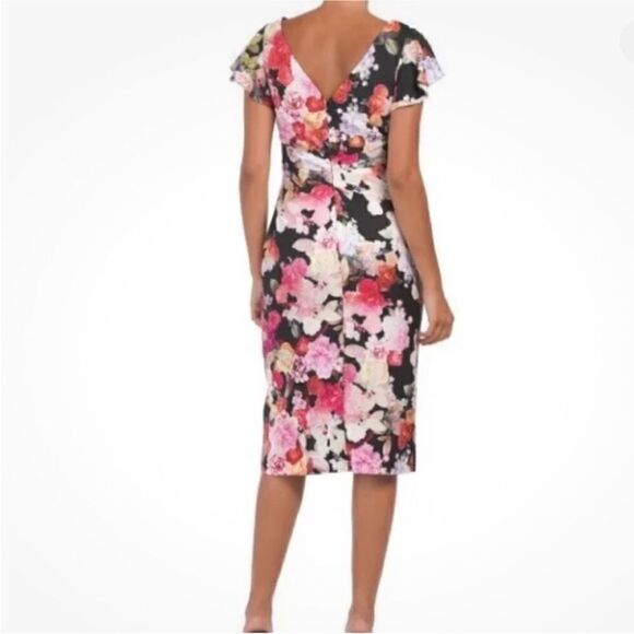 NWT ADRIANNA PAPELL Floral Printed
Draped Sheath Dress-S10 - Picture 2 of 6